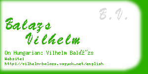 balazs vilhelm business card